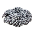 Chanel Tweed Corsage Camellia Brooch Black — view 4