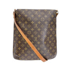 Louis Vuitton Monogram Crossbody Shoulder Musette Bag Brown — view 3