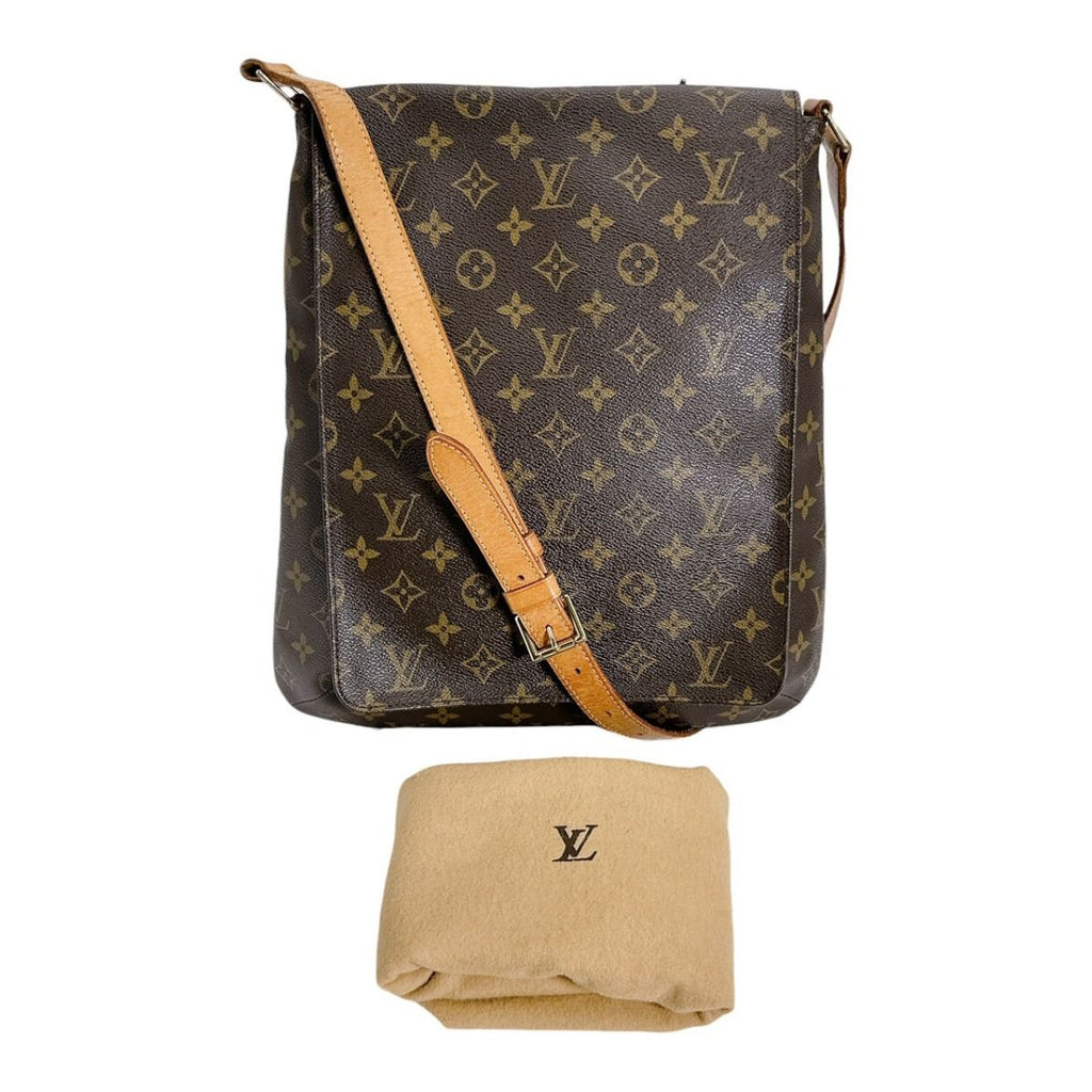 Louis Vuitton Monogram Crossbody Shoulder Musette Bag Brown