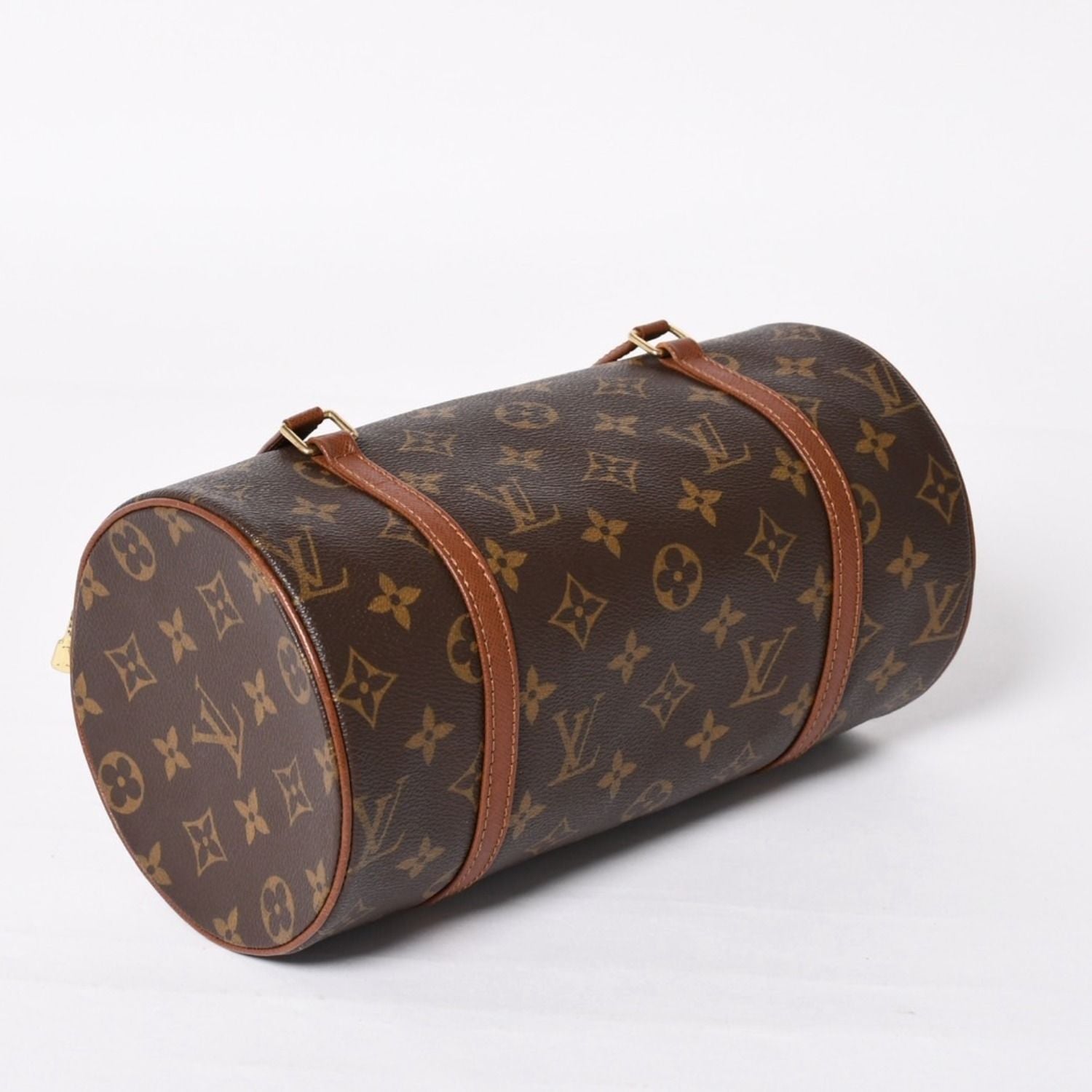 Louis Vuitton Papillon 26 Handbag Monogram Brown Leather Gold Vintage 4 — view 6