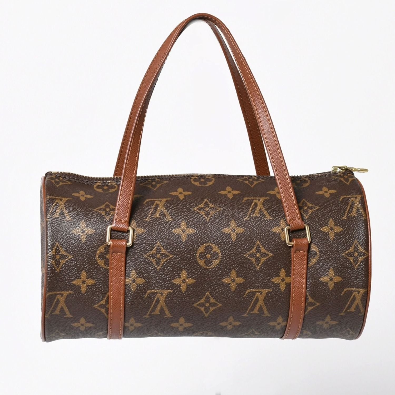 Louis Vuitton Papillon 26 Handbag Monogram Brown Leather Gold Vintage 4 — view 2