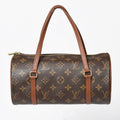 Louis Vuitton Papillon 26 Handbag Monogram Brown Leather Gold Vintage 4