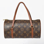 Louis Vuitton Papillon 26 Handbag Monogram Brown Leather Gold Vintage 4