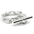 Hermes Chaine D'ancre TGM Bracelet 10 Pieces Silver Chain — view 2