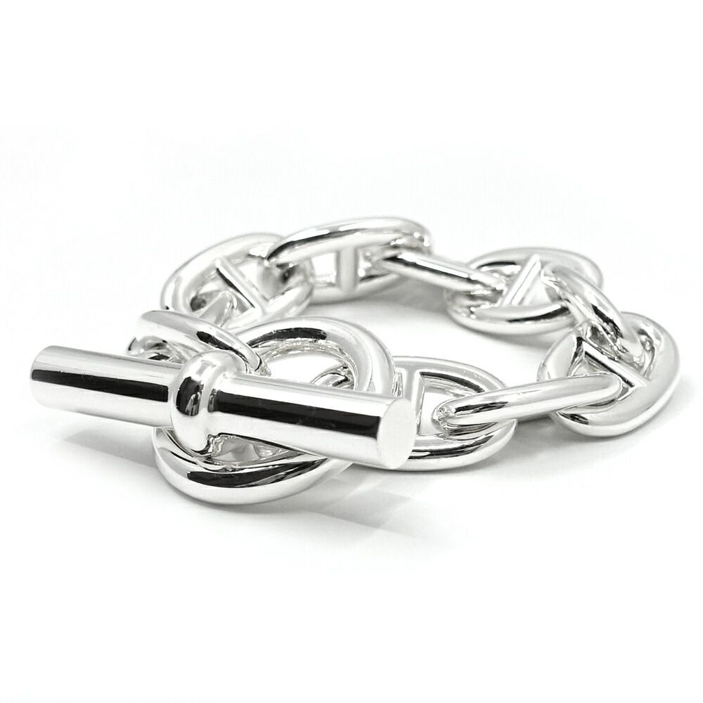 Hermes Chaine D'ancre TGM Bracelet 10 Pieces Silver Chain — view 3