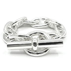Hermes Chaine D'ancre TGM Bracelet 10 Pieces Silver Chain