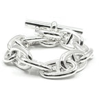 Hermes Chaine D'ancre TGM Bracelet 10 Pieces Silver Chain — view 5
