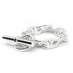 Hermes Chaine D'ancre TGM Bracelet 10 Pieces Silver Chain — view 3