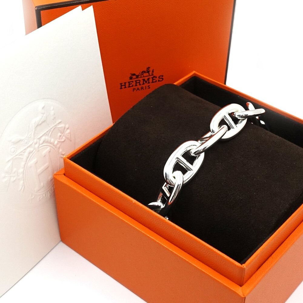 Hermes Chaine D'ancre TGM Bracelet 10 Pieces Silver Chain — view 9