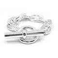 Hermes Chaine D'ancre TGM Bracelet 10 Pieces Silver Chain