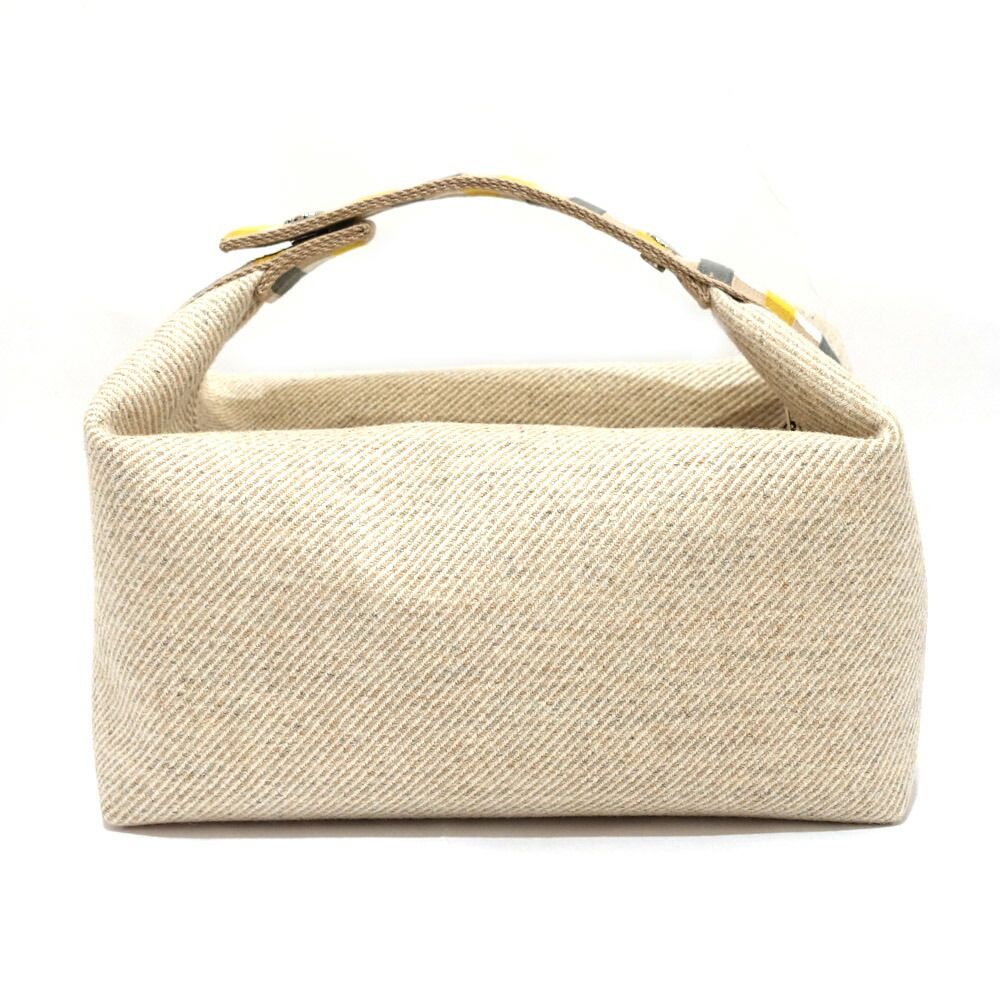 Hermes Brid-a-brac GM Carre Handbag Pouch Seigle Beige — view 2