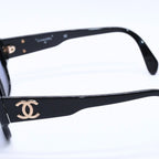 Chanel Sunglasses Eyewear CC Logo Acetate Black — view 7