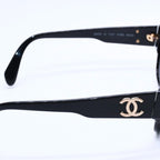 Chanel Sunglasses Eyewear CC Logo Acetate Black — view 4