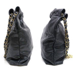 Chanel Small 2-Way Bag Hand Shoulder Caviar Leather Black Gold — view 3