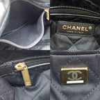 Chanel Small 2-Way Bag Hand Shoulder Caviar Leather Black Gold — view 7