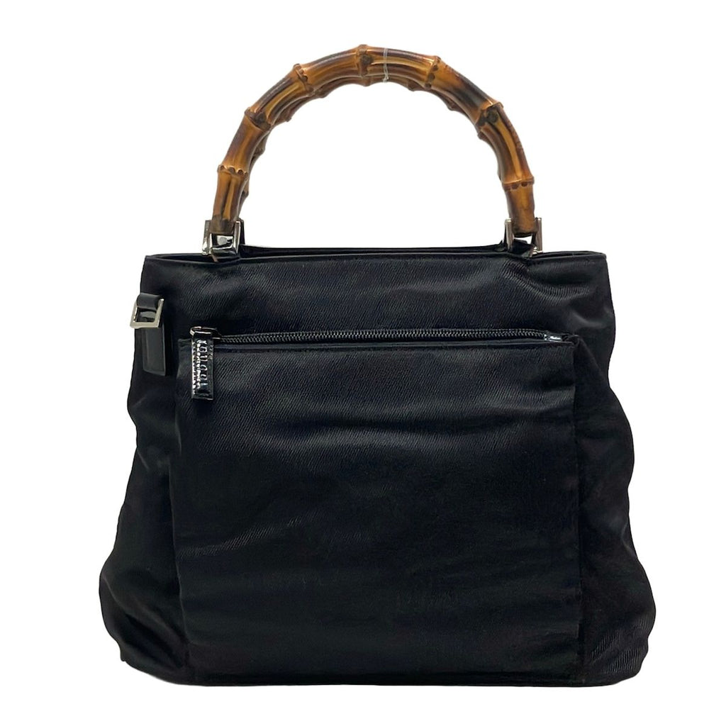 Gucci Handbag Bamboo Black Leather