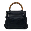 Gucci Handbag Bamboo Black Leather