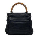 Gucci Handbag Bamboo Black Leather