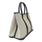 Hermes Tote Garden Party PM Toile Ash Black Gold — view 4
