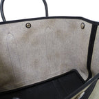 Hermes Tote Garden Party PM Toile Ash Black Gold — view 9