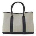 Hermes Tote Garden Party PM Toile Ash Black Gold