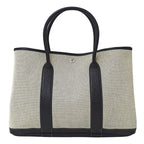 Hermes Tote Garden Party PM Toile Ash Black Gold