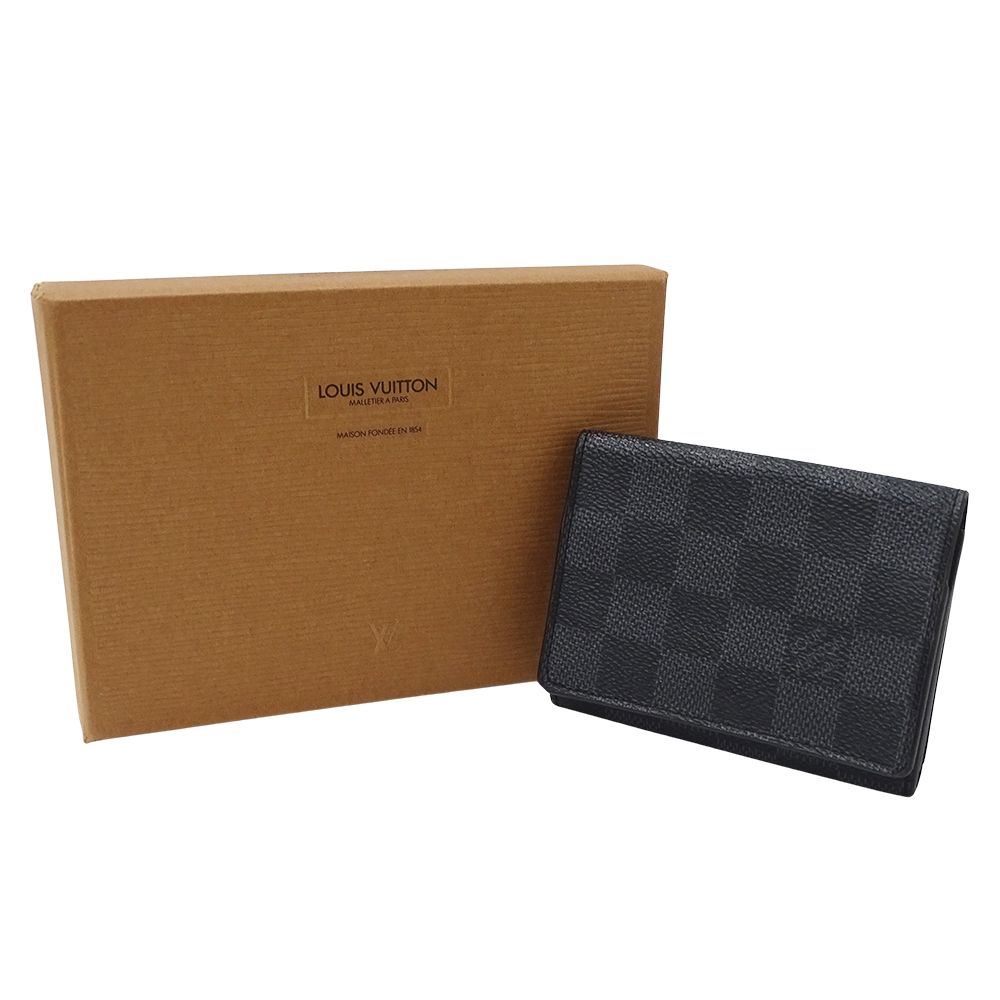 Louis Vuitton Card Case Damier Graphite Business Holder Black — view 6