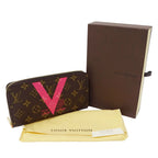 Louis Vuitton Wallet Monogram Zippy Grenade Brown Pink Zip Around — view 6