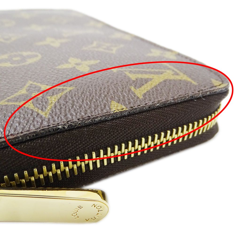 Louis Vuitton Wallet Monogram Zippy Grenade Brown Pink Zip Around — view 9