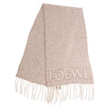 Loewe Scarf Shawl Fringe Alpaca Wool Heli