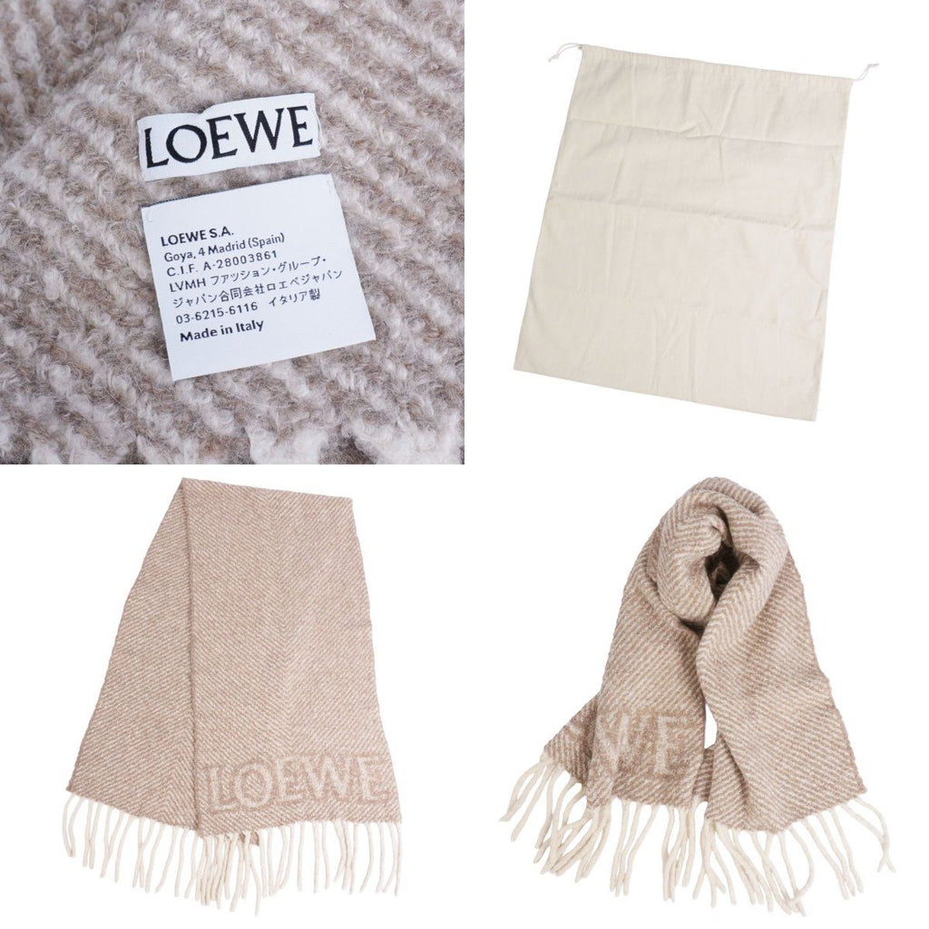 Loewe Scarf Shawl Fringe Alpaca Wool Heli — view 6