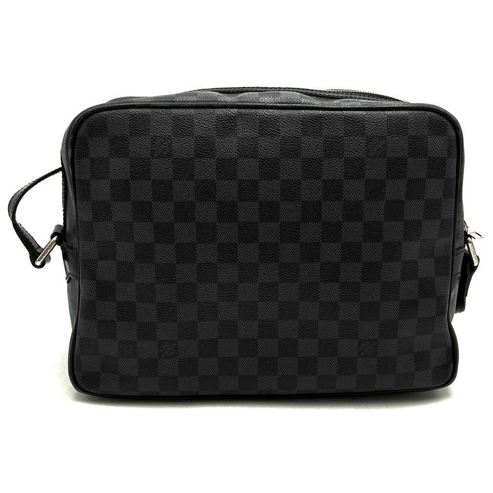Louis Vuitton Damier Graphite Io Shoulder Bag Canvas Black — view 3