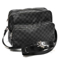 Louis Vuitton Damier Graphite Io Shoulder Bag Canvas Black