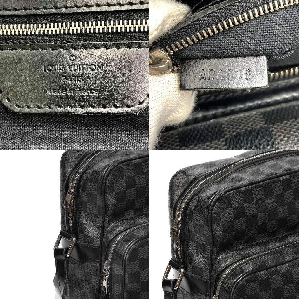 Louis Vuitton Damier Graphite Io Shoulder Bag Canvas Black — view 8
