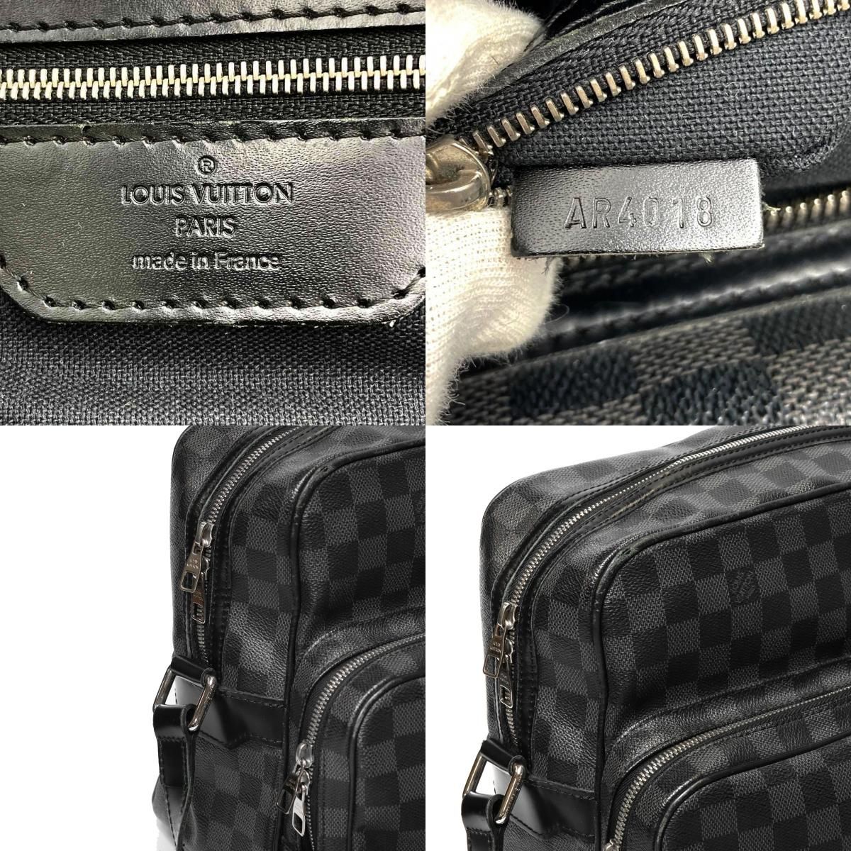 Louis Vuitton Damier Graphite Io Shoulder Bag Canvas Black — view 8