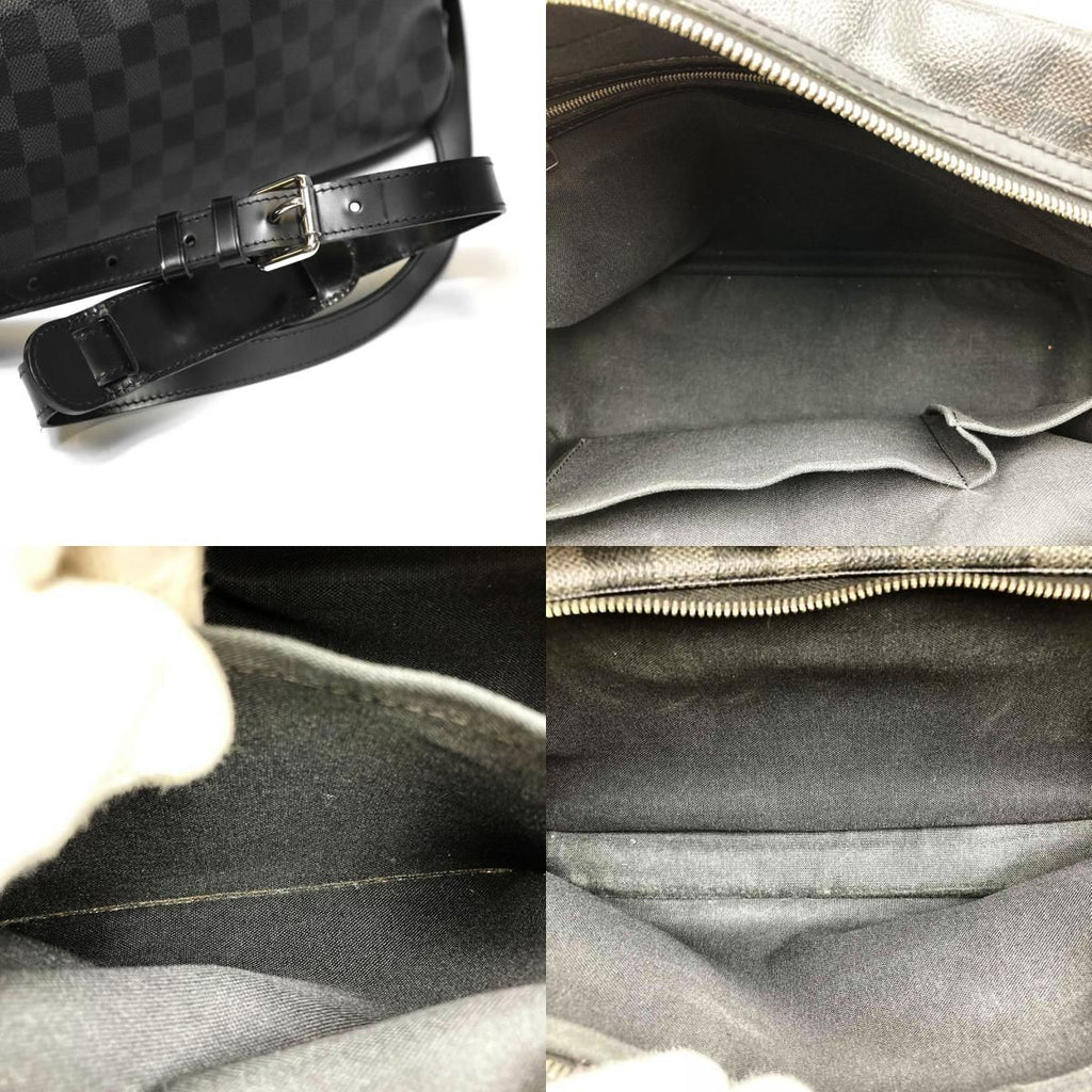 Louis Vuitton Damier Graphite Io Shoulder Bag Canvas Black — view 7