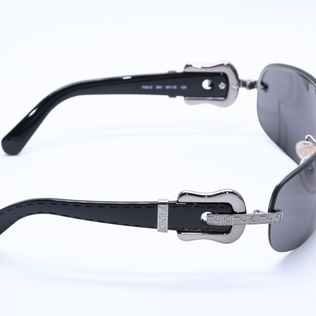 Fendi Half Rim Sunglasses Eyewear 060 Belt Temple Black — view 4