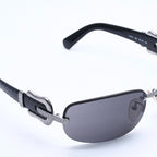 Fendi Half Rim Sunglasses Eyewear 060 Belt Temple Black — view 3