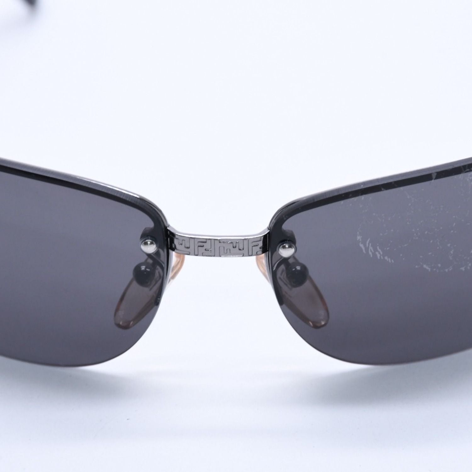 Fendi Half Rim Sunglasses Eyewear 060 Belt Temple Black — view 8