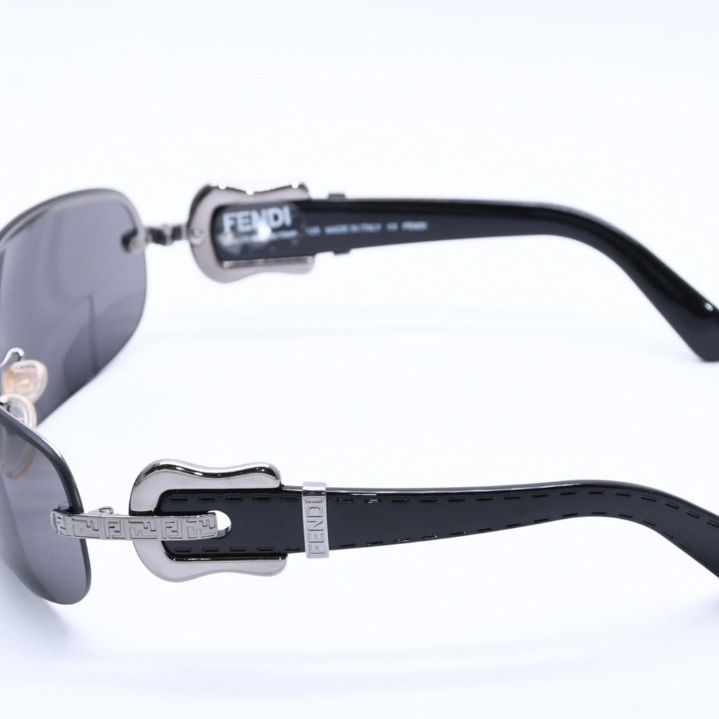 Fendi Half Rim Sunglasses Eyewear 060 Belt Temple Black — view 5