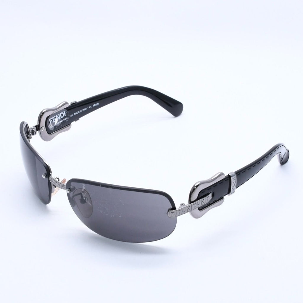 Fendi Half Rim Sunglasses Eyewear 060 Belt Temple Black — view 2