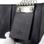 Gucci Key Case 6 Key GG Canvas Black Logo Key Holder — view 8
