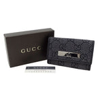 Gucci Key Case 6 Key GG Canvas Black Logo Key Holder — view 6