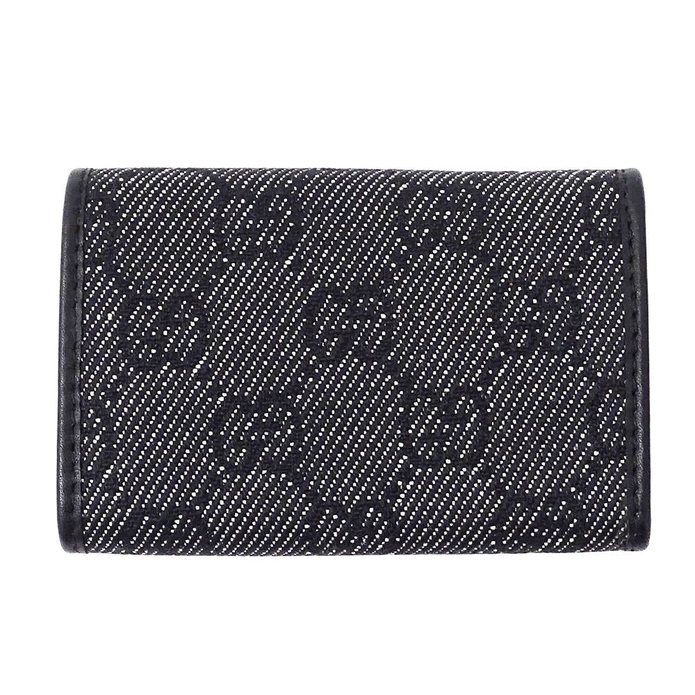 Gucci Key Case 6 Key GG Canvas Black Logo Key Holder — view 2