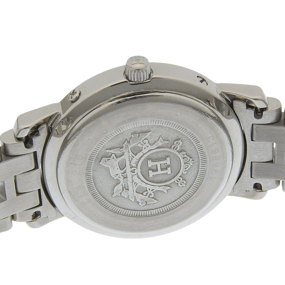 Hermes Clipper Stainless Steel Quartz Analog Display Gray Dial Watch — view 6