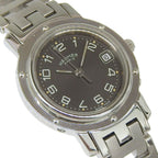 Hermes Clipper Stainless Steel Quartz Analog Display Gray Dial Watch — view 3
