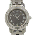 Hermes Clipper Stainless Steel Quartz Analog Display Gray Dial Watch