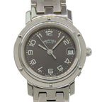 Hermes Clipper Stainless Steel Quartz Analog Display Gray Dial Watch