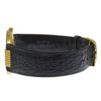 Dior Bagira 47.153.4 Gold Plated Leather Quartz Analog Display Black Dial Watch — view 4