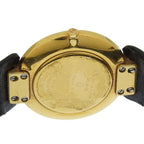 Dior Bagira 47.153.4 Gold Plated Leather Quartz Analog Display Black Dial Watch — view 6